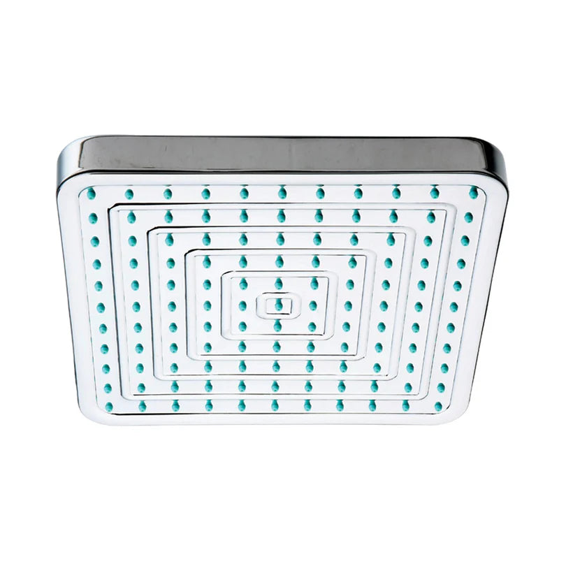 Square Rainfall Showerhead with Decorative Face and Rubber Nozzle Tips by Whitehaus