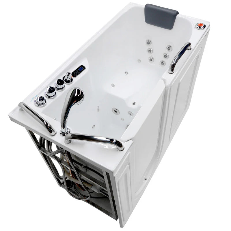 27 in. x 53 in. Right Drain Walk-In Whirlpool and Air Tub with Total Spa Suite in White