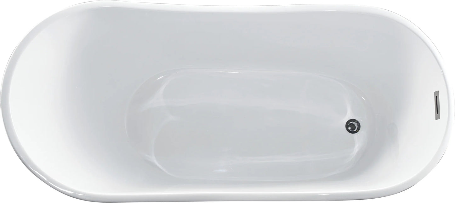 Kahl Series 5.58 ft. Freestanding Bathtub in White
