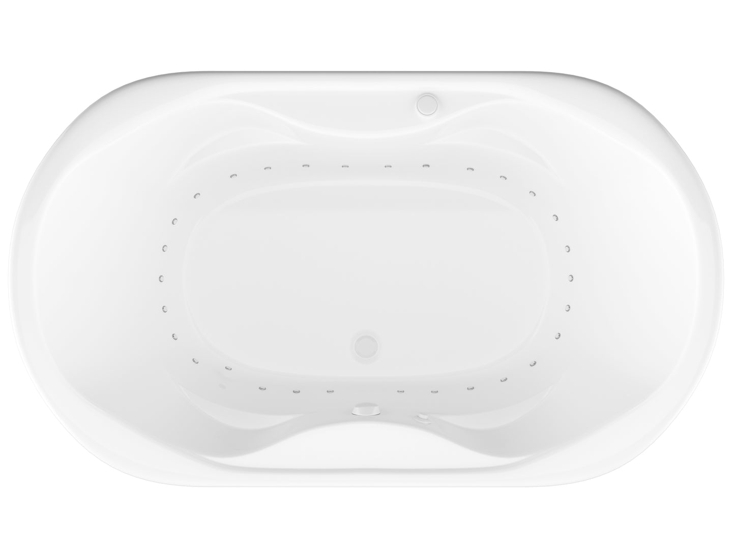 Universal Tubs 71" Indulgence Waterfall Oval Drop-In Air Bathtub