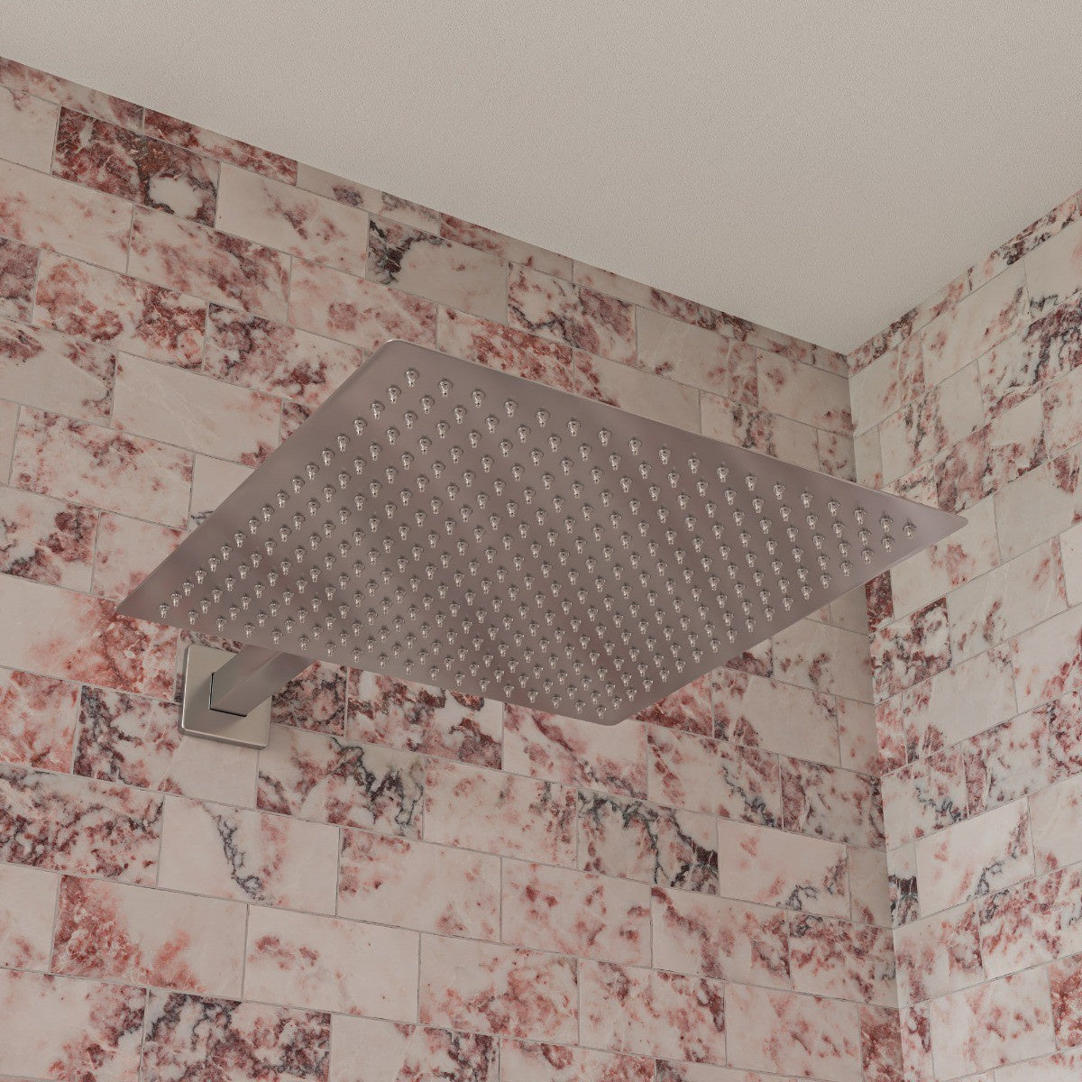 Large 16 Inch Square Rain Shower Head In Stainless Steel by Alfi