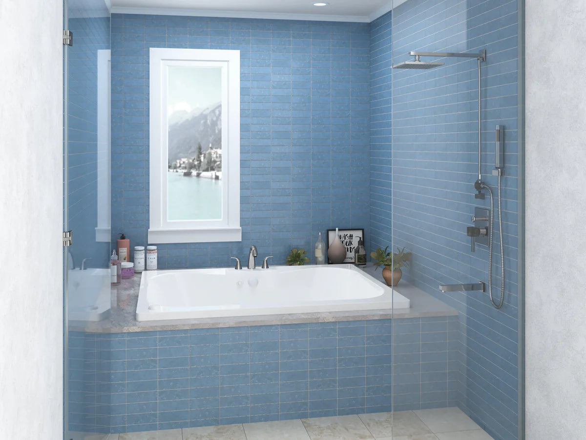 Neptune 48 x 60 Rectangular Air Jetted Bathtub with Reversible Drain