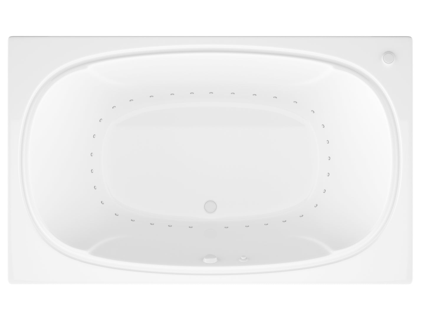 Charleston 48 x 78 Rectangular Air Jetted Bathtub with Reversible Drain