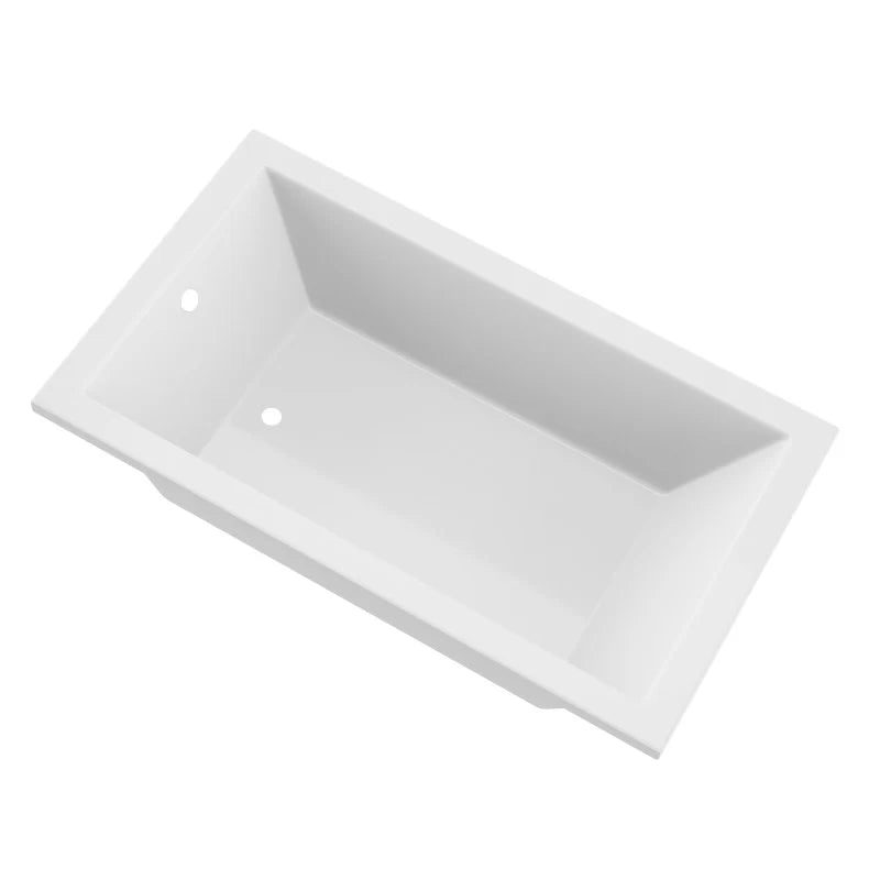 Illyrian 6 ft. Acrylic Reversible Drain Rectangular Bathtub in White
