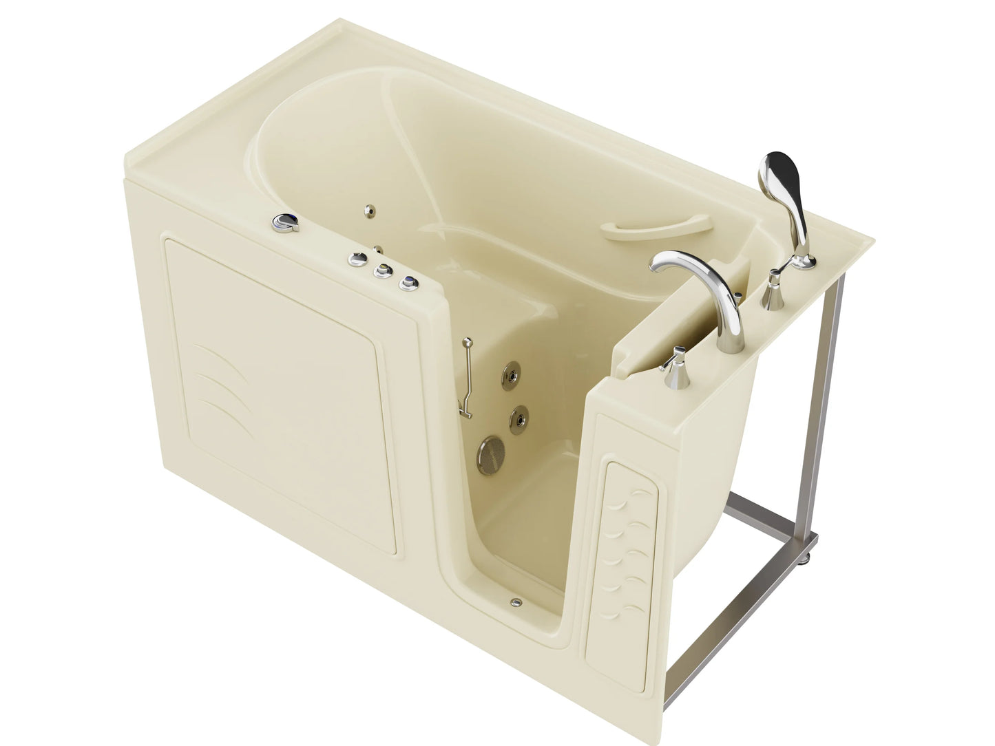 Coupe Series 32 in. x 38 in. Left Swinging Door Walk-In Air Tub in White