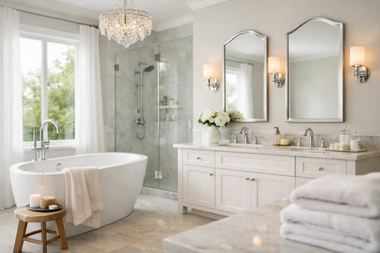 Whitehaus for a Refined Bathroom Retreat