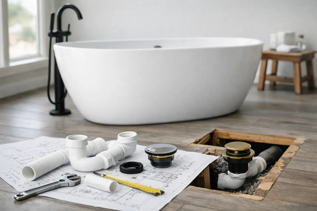 How to Plan a Tub Drain for a Freestanding Tub
