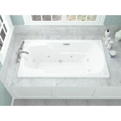 Eros 36 x 72 Rectangular Air & Whirlpool Jetted Bathtub with Reversible Drain