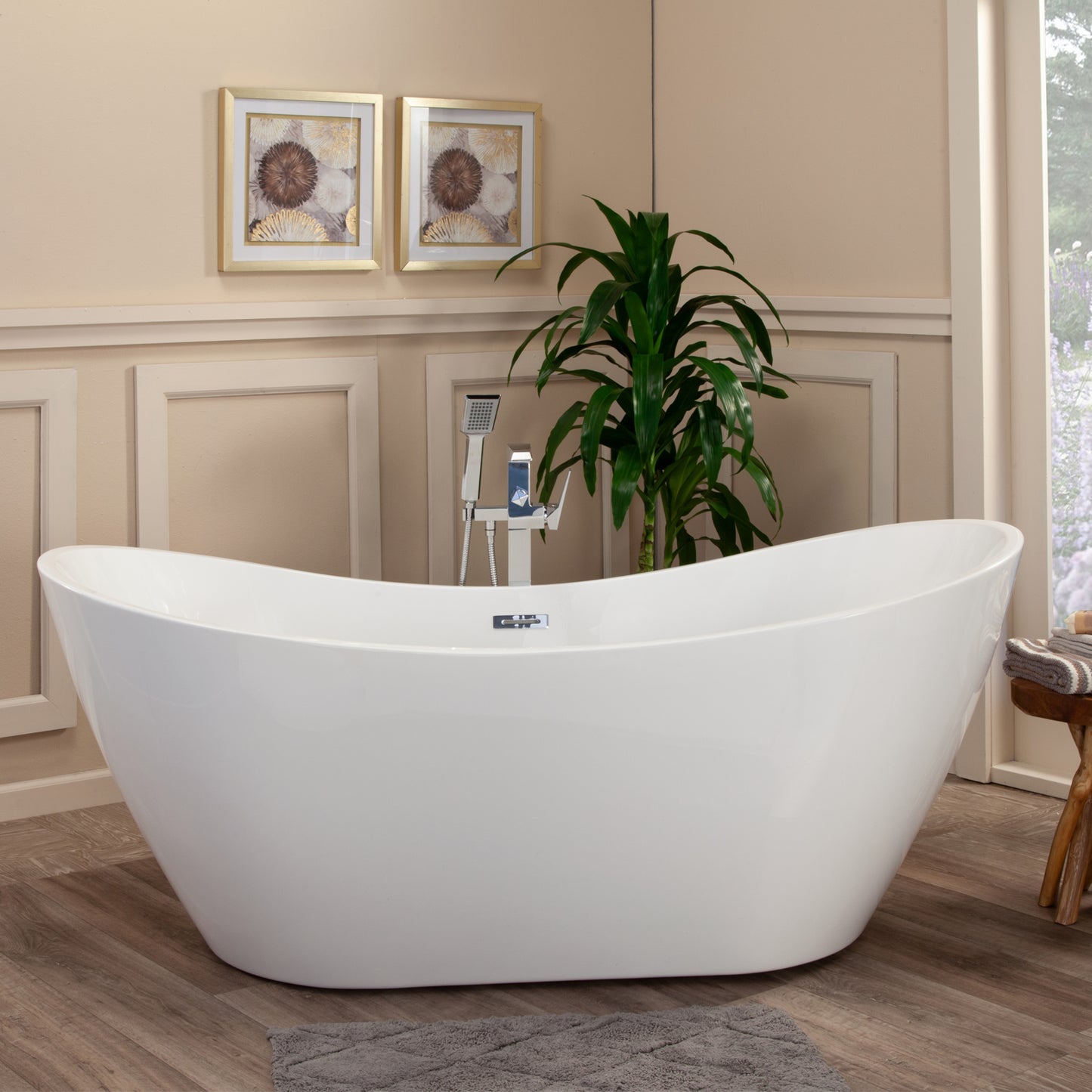 Striking Contemporary Beauty, Oval Design Freestanding Bathtub by Altair