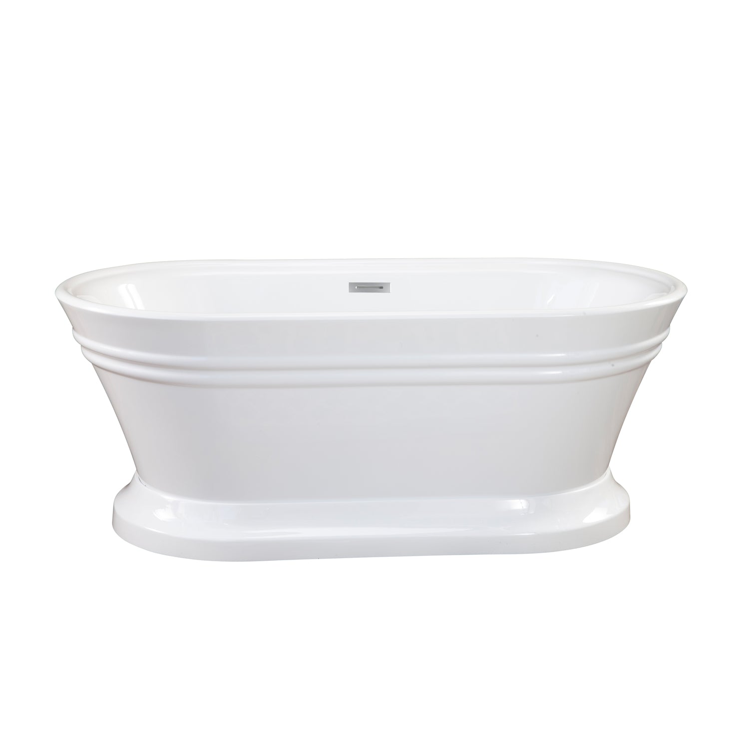 Freestanding Soaking Bathtub, Sleek, Contemporary Oval Design by Altair