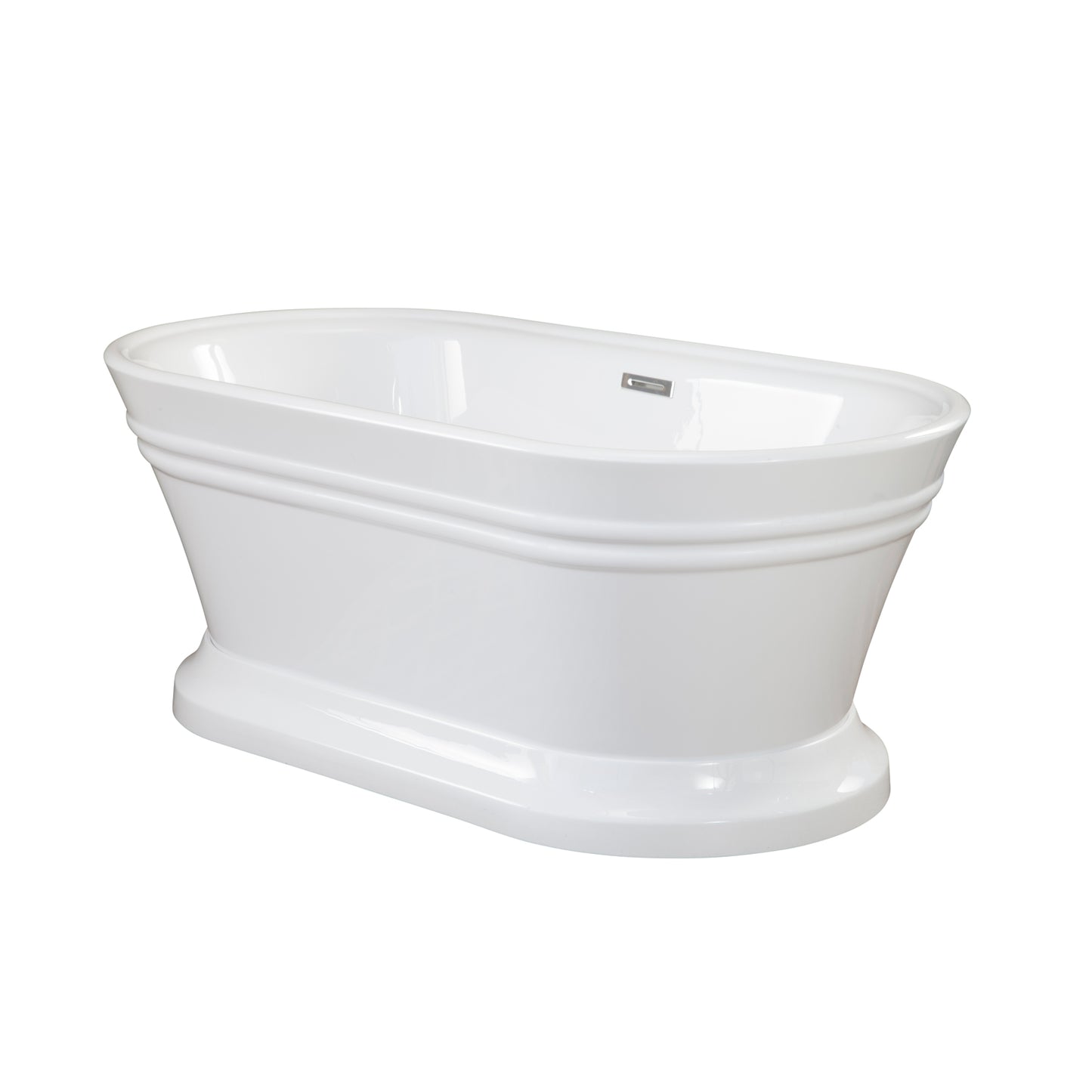 Freestanding Soaking Bathtub, Sleek, Contemporary Oval Design by Altair