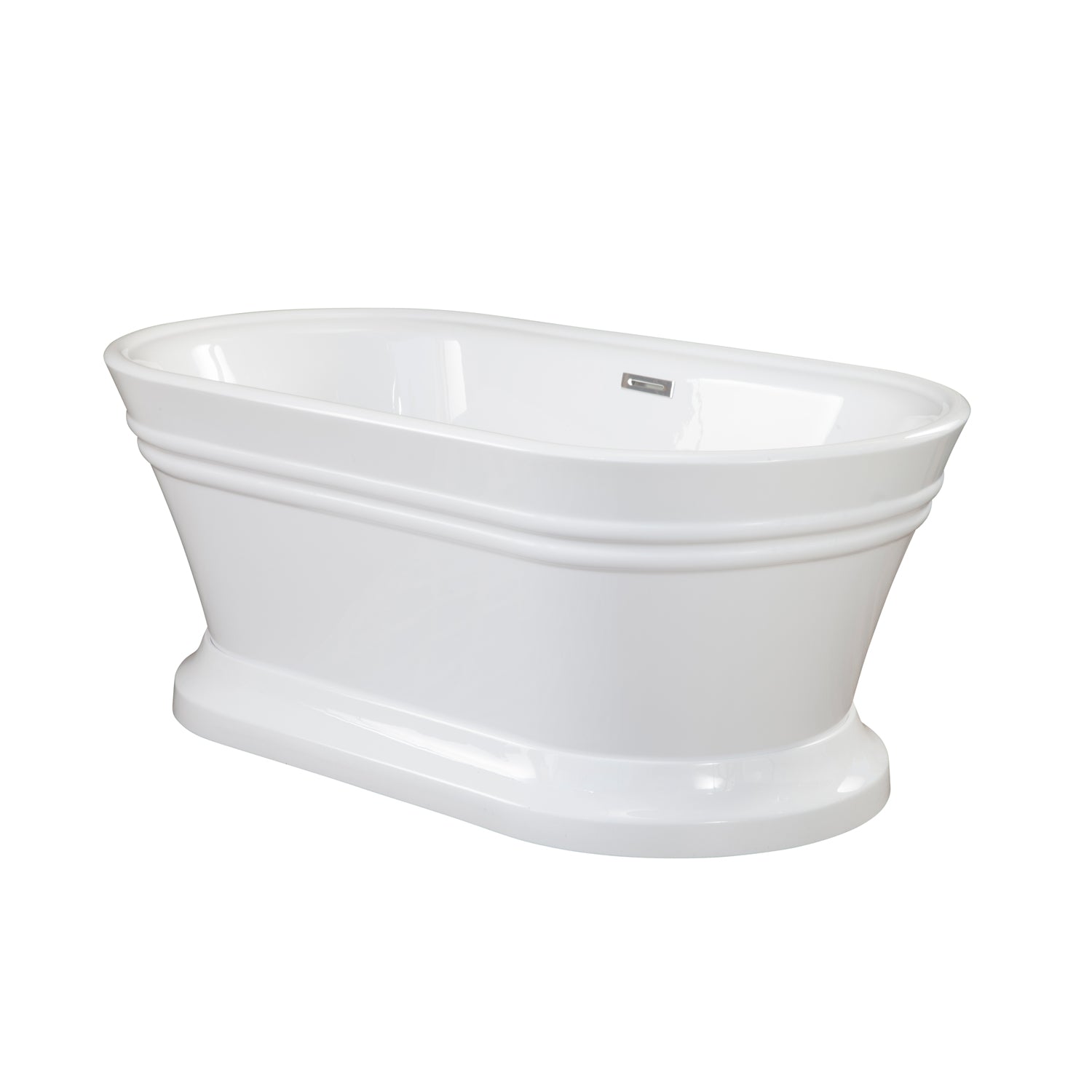 Freestanding Soaking Bathtub, Sleek, Contemporary Oval Design by Altair