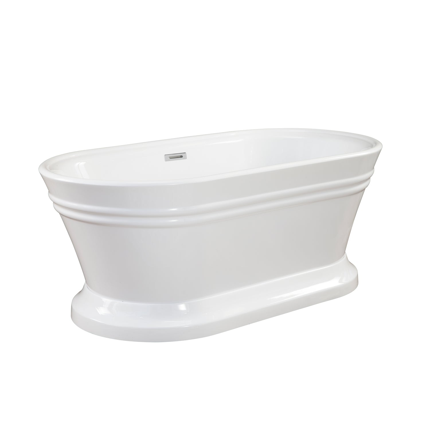 Freestanding Soaking Bathtub, Sleek, Contemporary Oval Design by Altair
