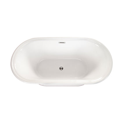 Freestanding Soaking Bathtub, Sleek, Contemporary Oval Design by Altair