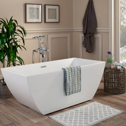 Sleek, Contemporary Square Design Spacious Soaking Tub by Altair