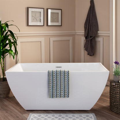 Sleek, Contemporary Square Design Spacious Soaking Tub by Altair