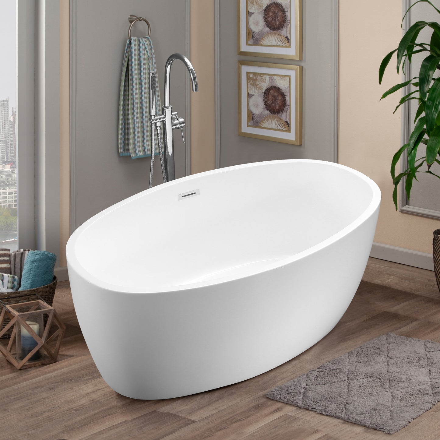 Contemporary Seamless Oval Design, a Deep, Spacious Tub by Altair