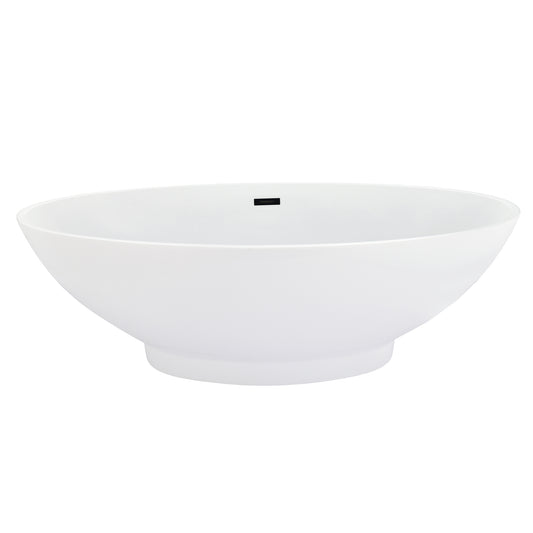Elbow Freestanding Soaking Tub Contemporary Oval Design by Altair