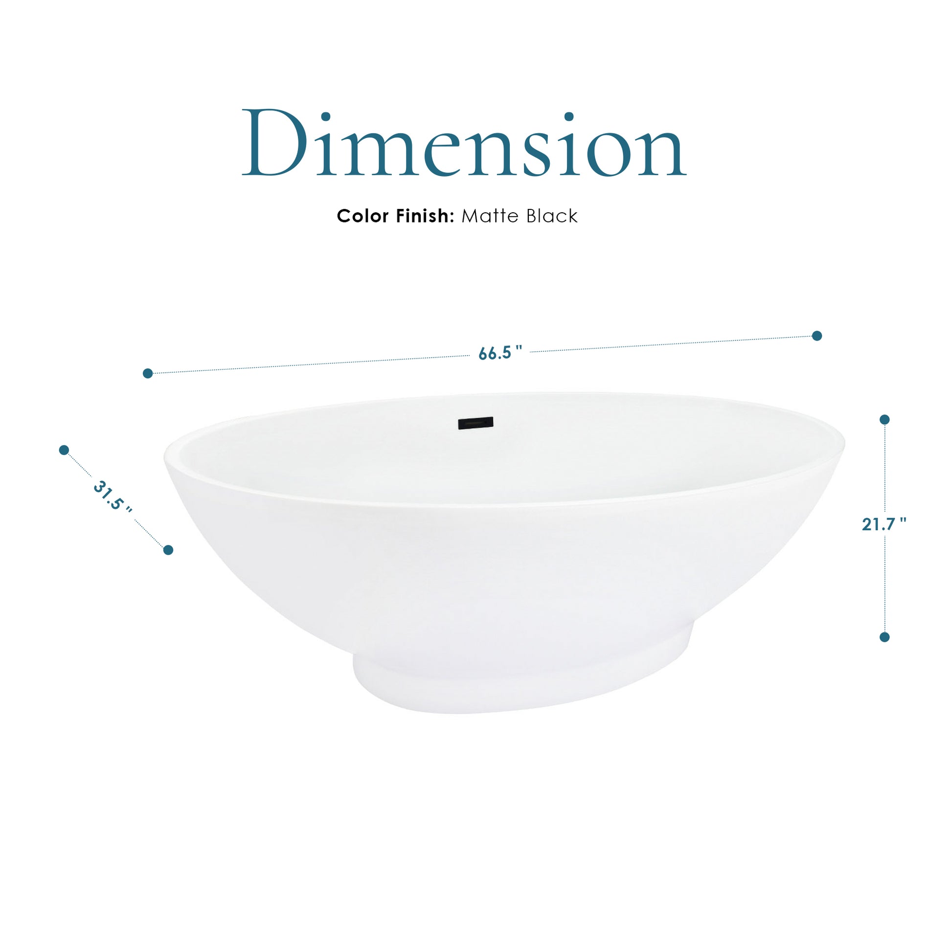 Elbow Freestanding Soaking Tub Contemporary Oval Design by Altair