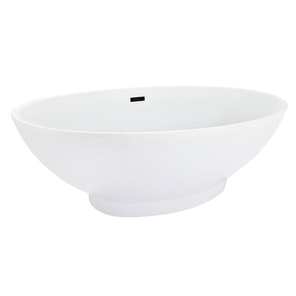 Elbow Freestanding Soaking Tub Contemporary Oval Design by Altair