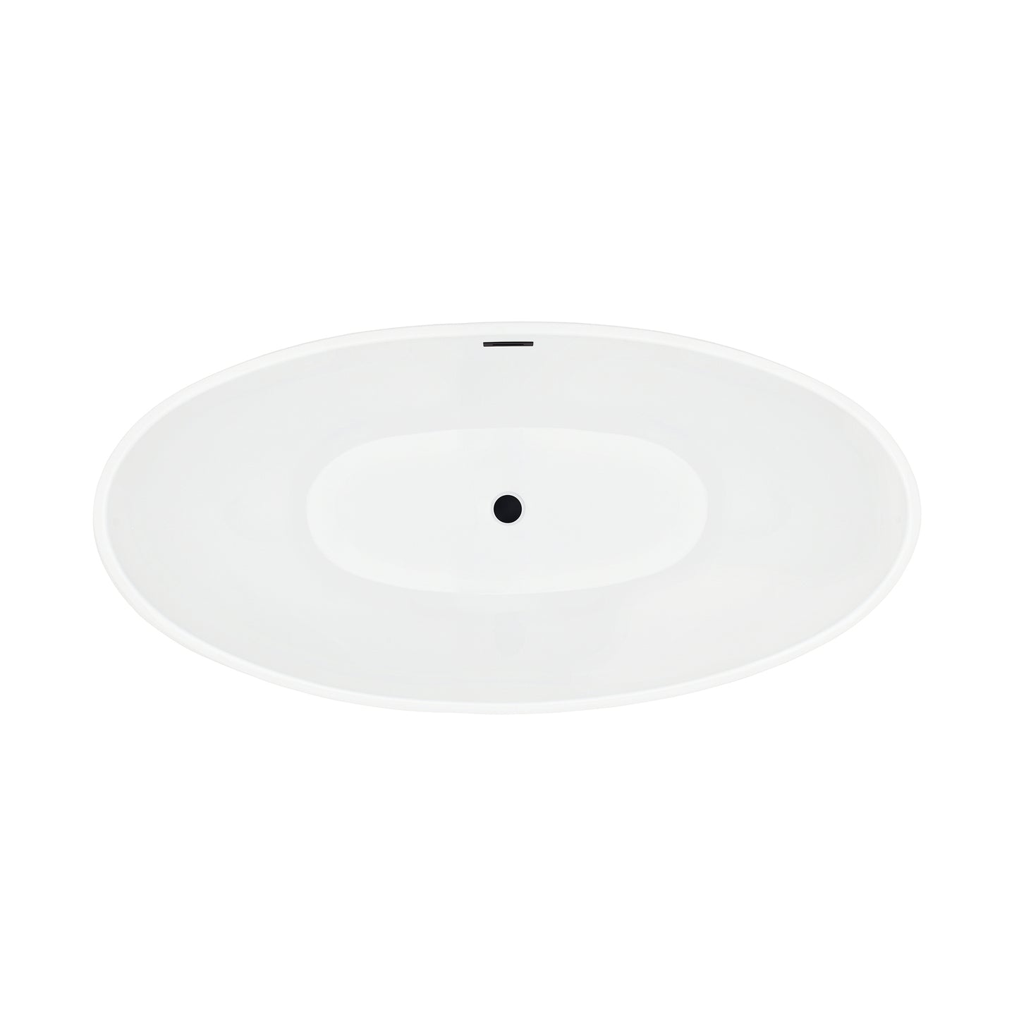 Elbow Freestanding Soaking Tub Contemporary Oval Design by Altair