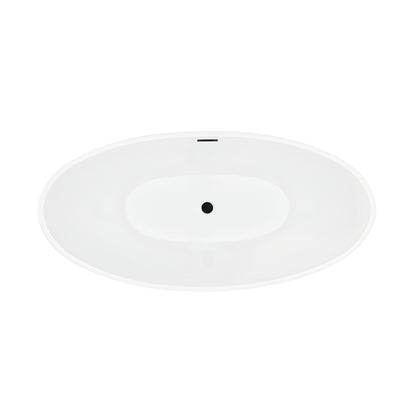 Elbow Freestanding Soaking Tub Contemporary Oval Design by Altair