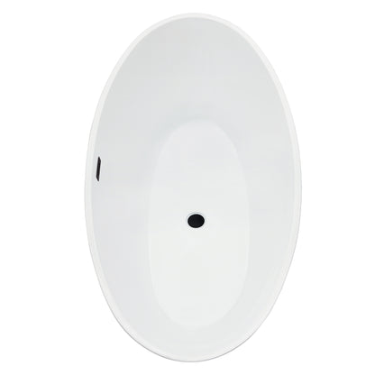 Elbow Freestanding Soaking Tub Contemporary Oval Design by Altair