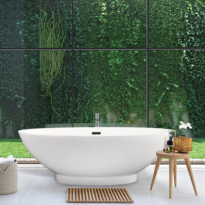 Elbow Freestanding Soaking Tub Contemporary Oval Design by Altair