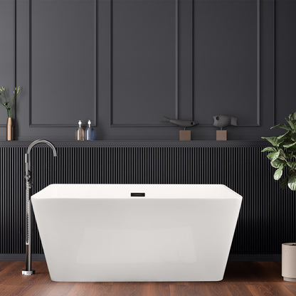 Freestanding Soaking Bathtub Features a Unique Square Silhouette by Altair