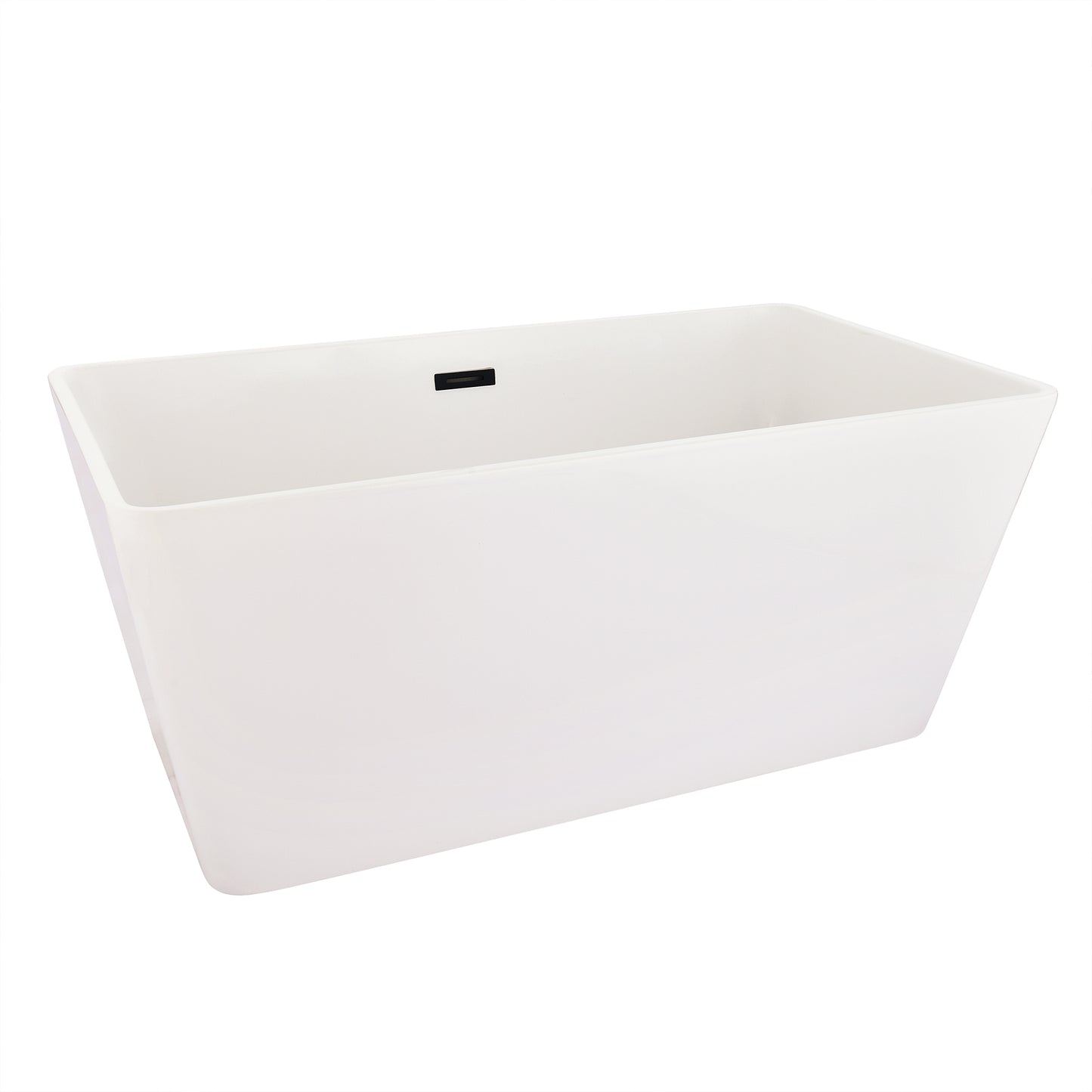 Freestanding Soaking Bathtub Features a Unique Square Silhouette by Altair