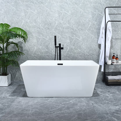 Freestanding Soaking Bathtub Features a Unique Square Silhouette by Altair
