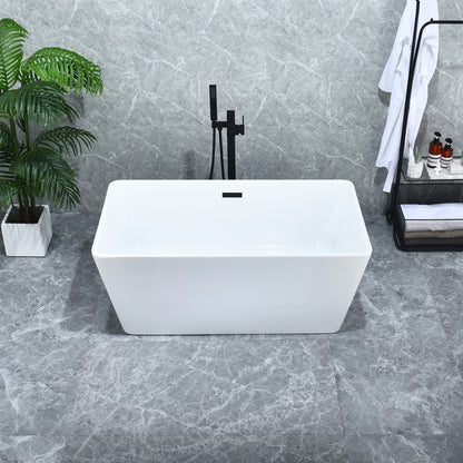 Freestanding Soaking Bathtub Features a Unique Square Silhouette by Altair