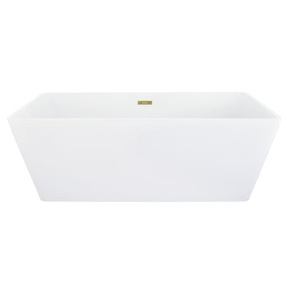 Sleek, Contemporary Square Design Freestanding Bathtub by Altair