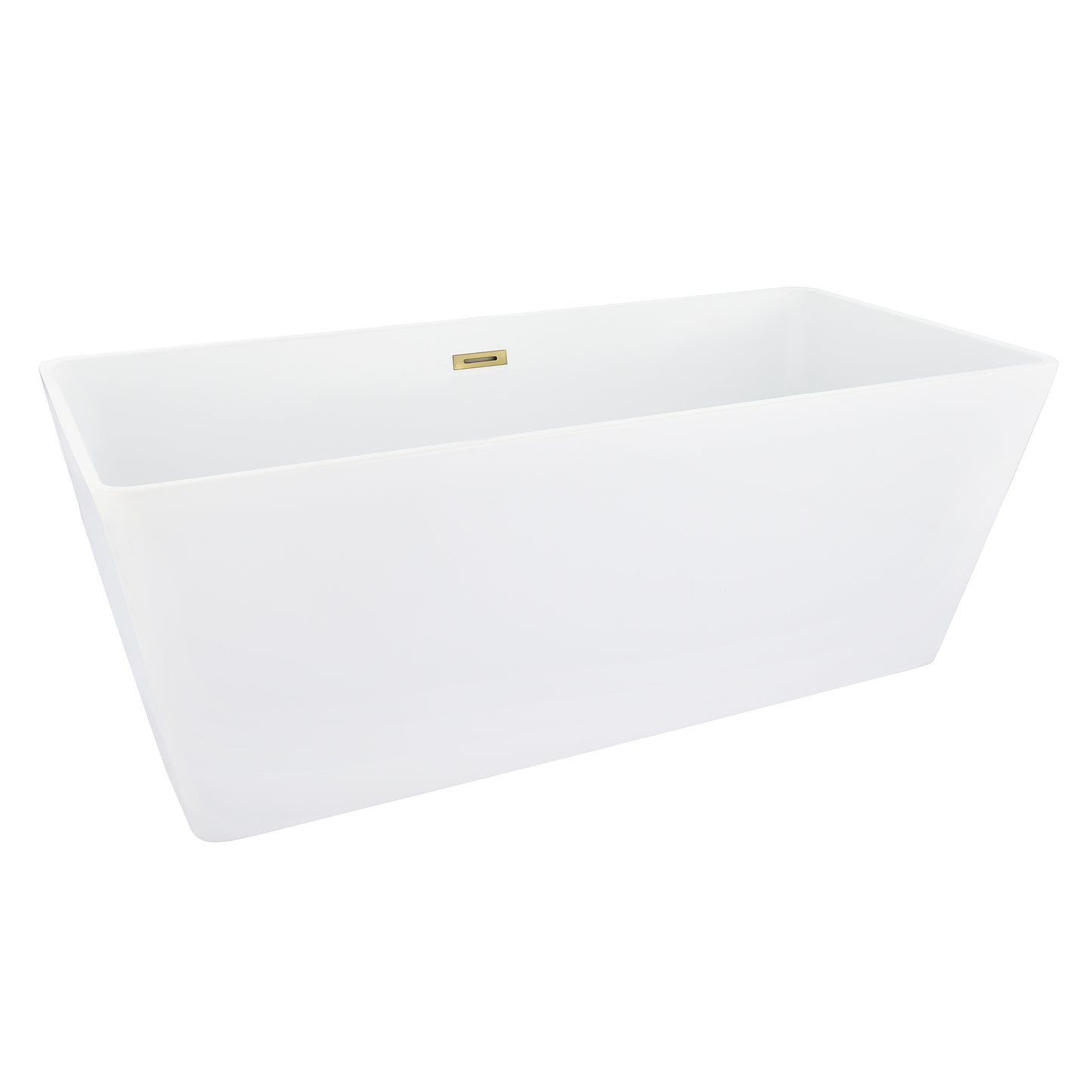 Sleek, Contemporary Square Design Freestanding Bathtub by Altair