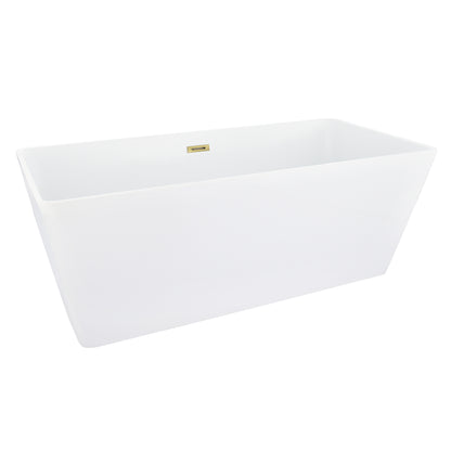 Sleek, Contemporary Square Design Freestanding Bathtub by Altair