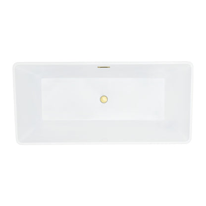 Sleek, Contemporary Square Design Freestanding Bathtub by Altair