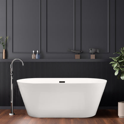 Contemporary Oval Design Freestanding Soaking Bathtub by Altair