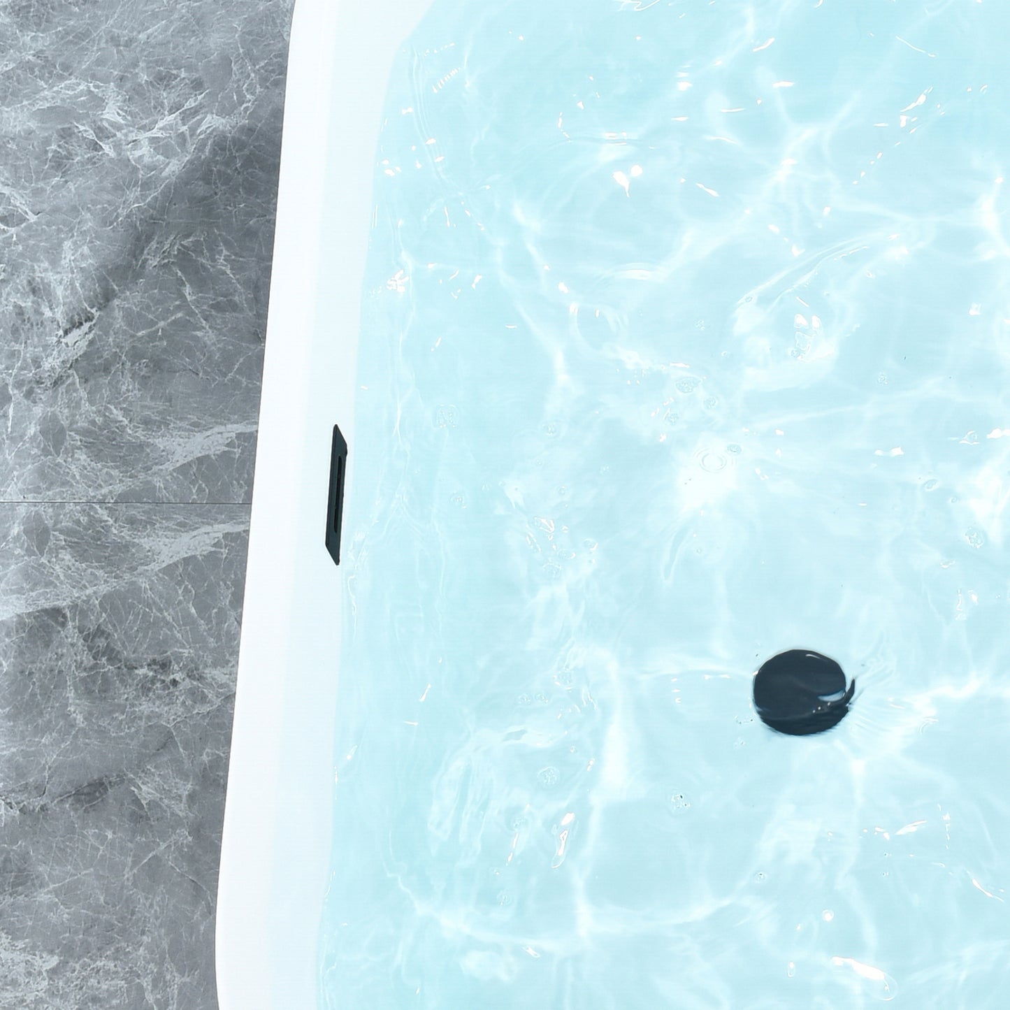 Contemporary Oval Design Freestanding Soaking Bathtub by Altair