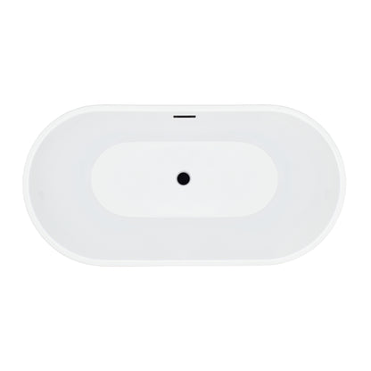 Contemporary Oval Design Freestanding Soaking Bathtub by Altair