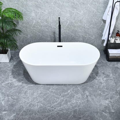 Contemporary Oval Design Freestanding Soaking Bathtub by Altair
