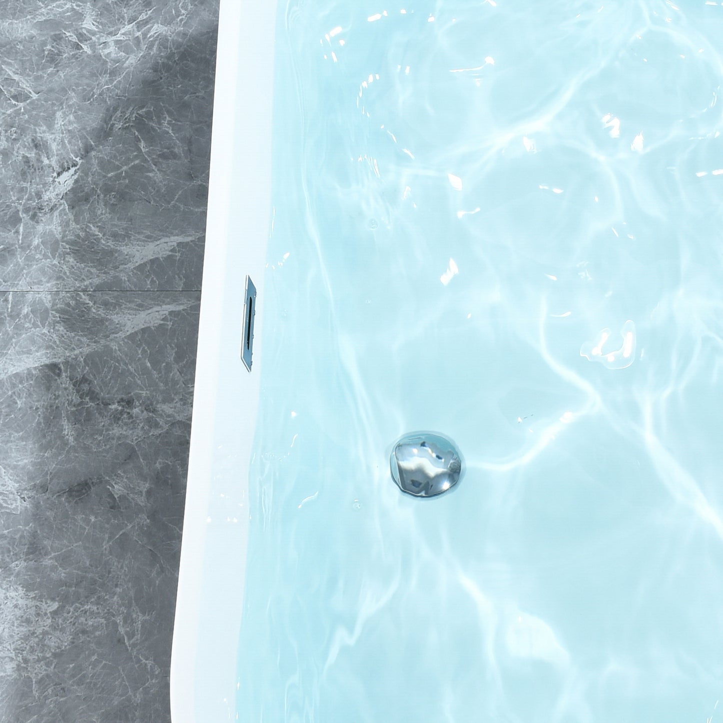 Contemporary Oval Design Freestanding Soaking Bathtub by Altair