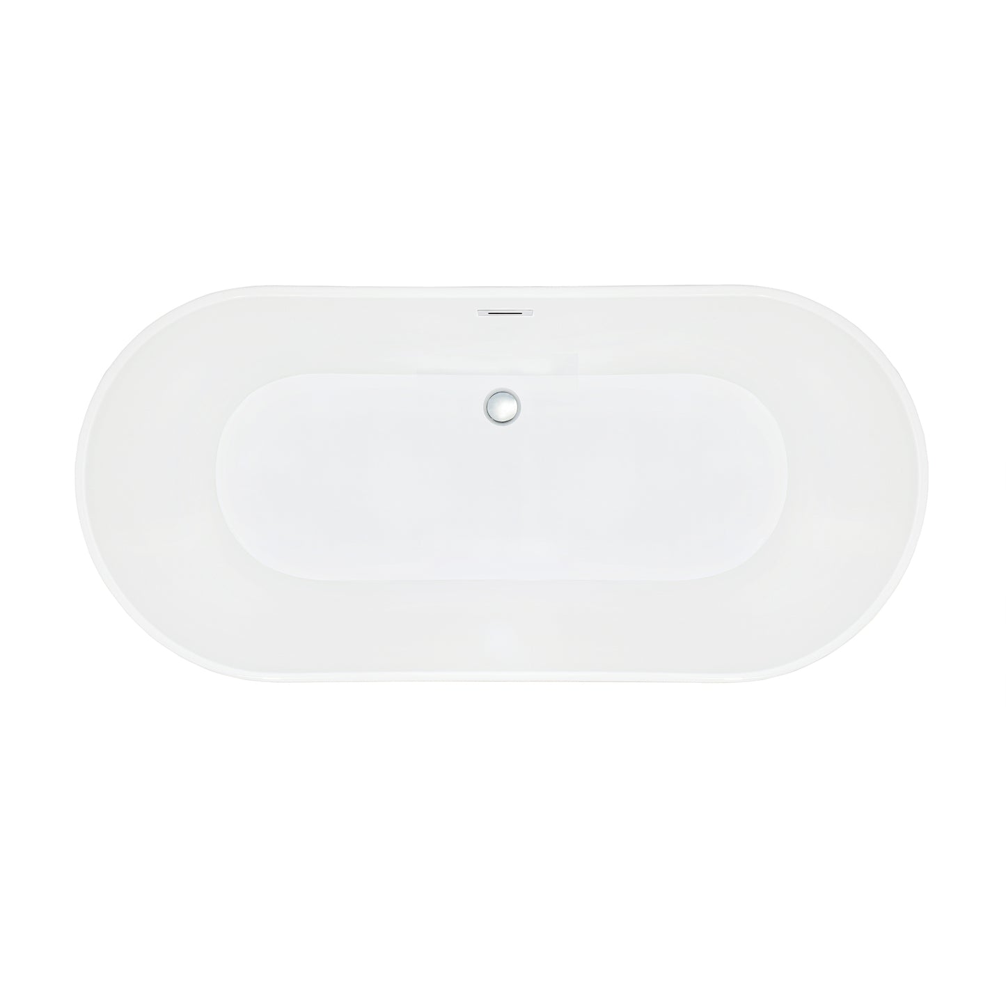 Contemporary Oval Design Freestanding Soaking Bathtub by Altair