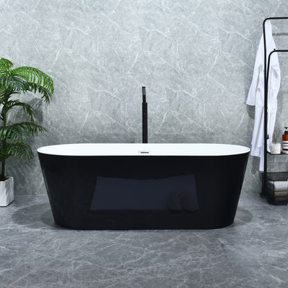 Contemporary Oval Design Freestanding Soaking Bathtub by Altair