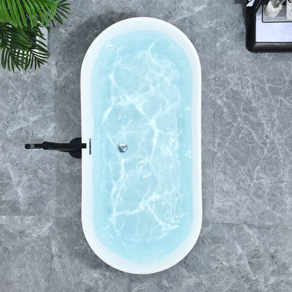 Contemporary Oval Design Freestanding Soaking Bathtub by Altair