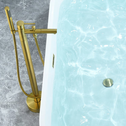 Contemporary Oval Design Freestanding Soaking Bathtub by Altair
