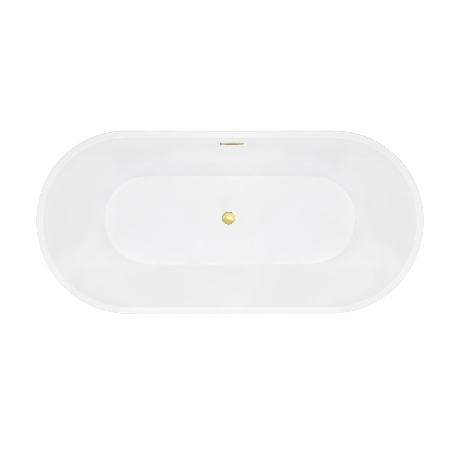 Contemporary Oval Design Freestanding Soaking Bathtub by Altair