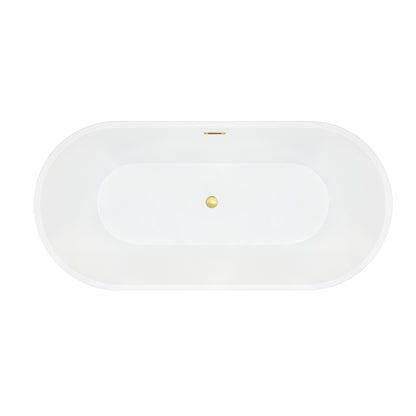 Contemporary Oval Design Freestanding Soaking Bathtub by Altair