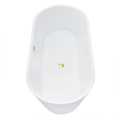 Contemporary Oval Design Freestanding Soaking Bathtub by Altair