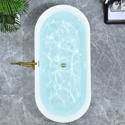 Contemporary Oval Design Freestanding Soaking Bathtub by Altair