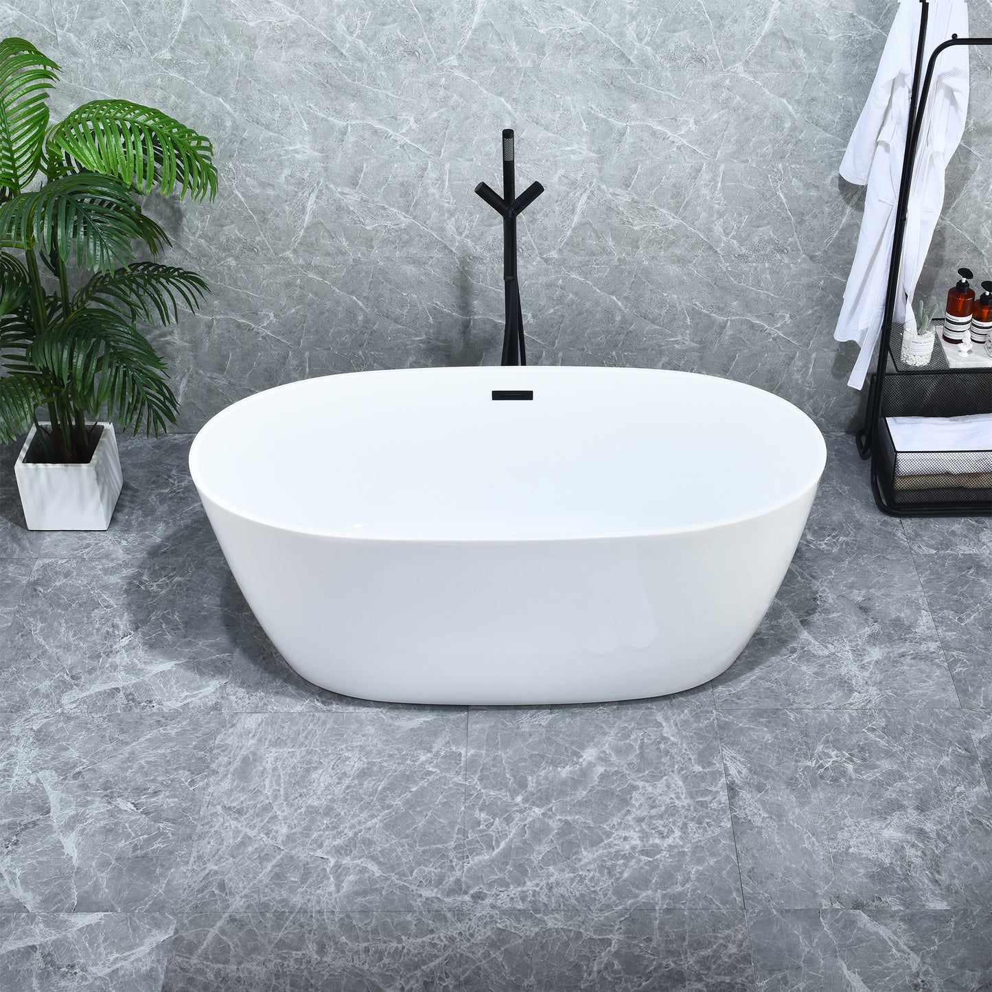 Bathtime Retreat Freestanding Soaking Bathtub by Altair